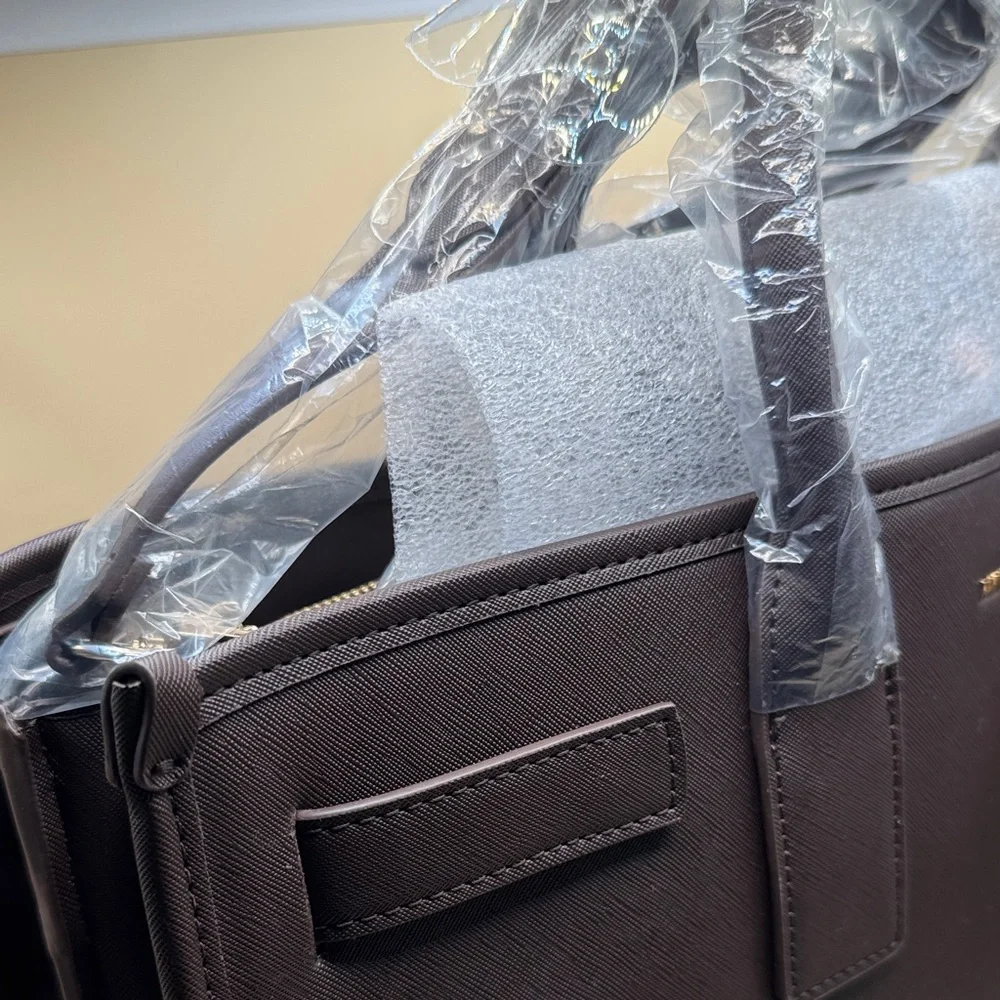 Anne Klein Dark Brown 3 pc Work Tote